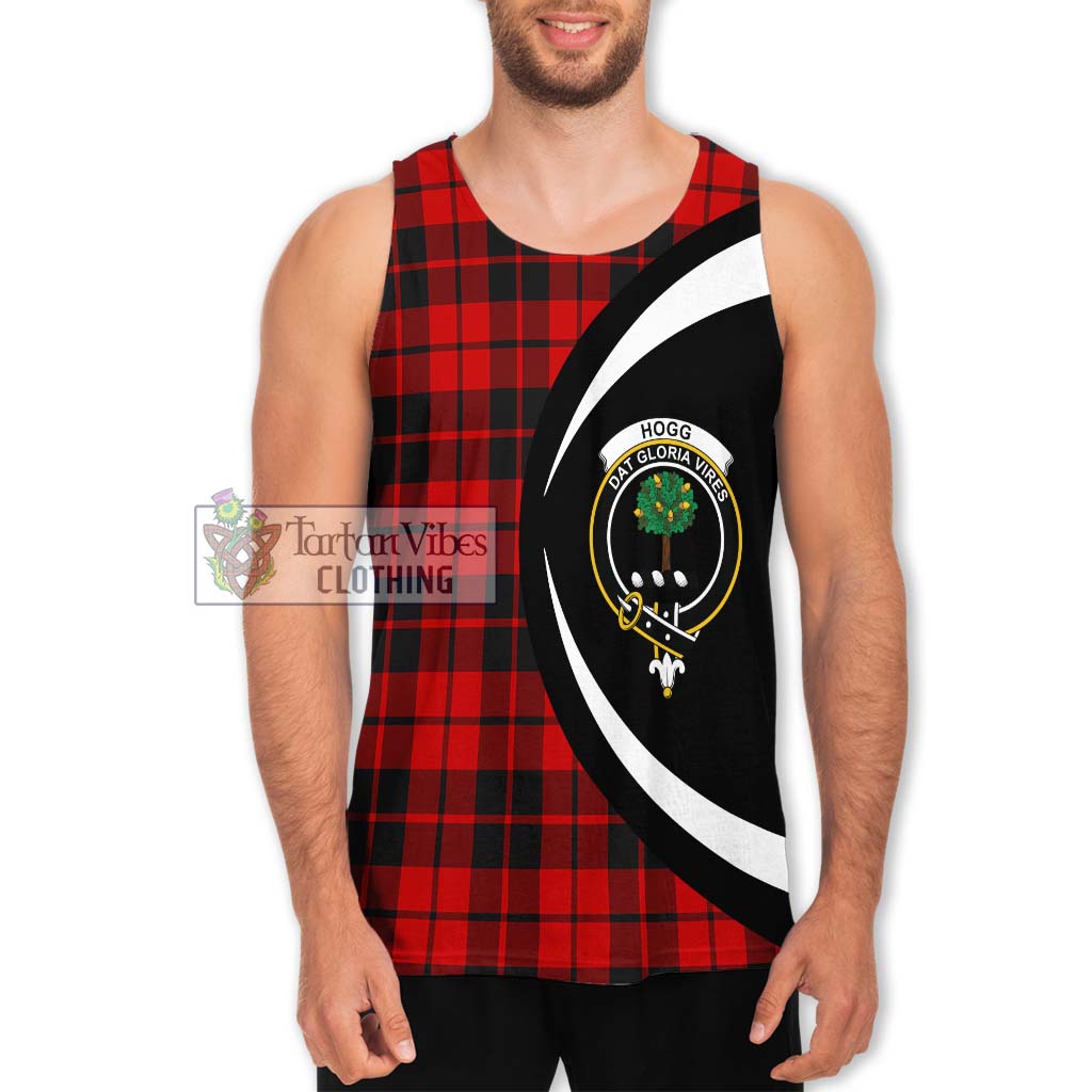 Hogg Tartan Men's Tank Top with Family Crest Circle Style Men - Tartan Vibes Clothing