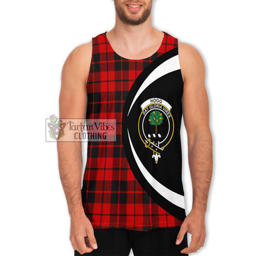 Hogg Tartan Men's Tank Top with Family Crest Circle Style