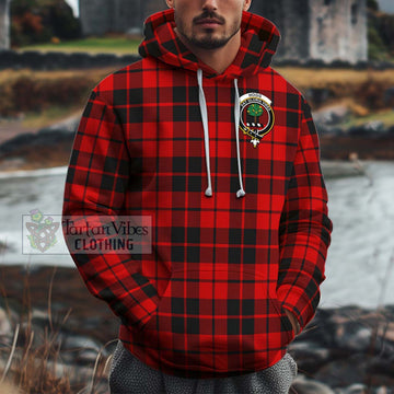 Hogg Tartan Cotton Hoodie with Family Crest