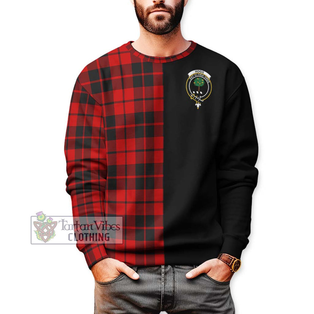 Hogg Tartan Sweatshirt with Family Crest and Half Of Me Style Unisex - Tartanvibesclothing Shop