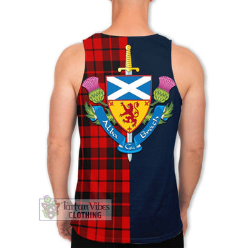 Hogg Tartan Men's Tank Top Alba with Scottish Lion Royal Arm Half Style