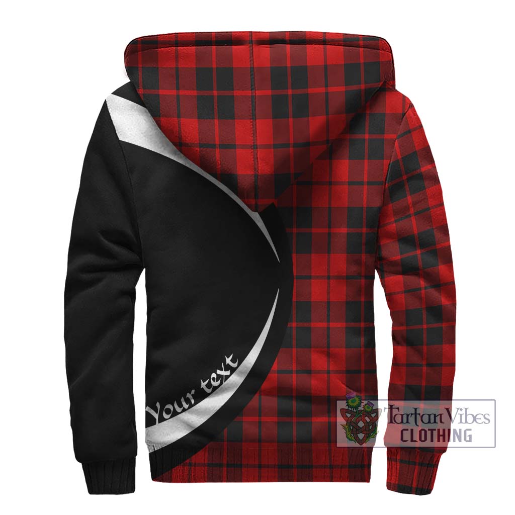 Hogg Tartan Sherpa Hoodie with Family Crest Circle Style - Tartan Vibes Clothing