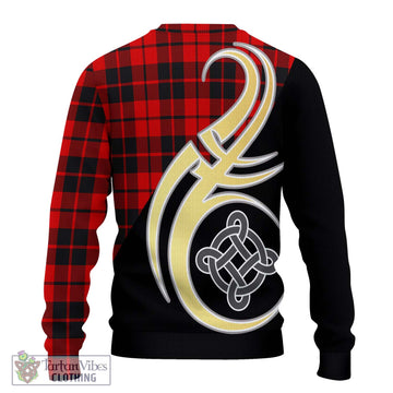 Hogg Tartan Ugly Sweater with Family Crest and Celtic Symbol Style