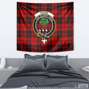 Hogg Tartan Tapestry Wall Hanging and Home Decor for Room with Family Crest