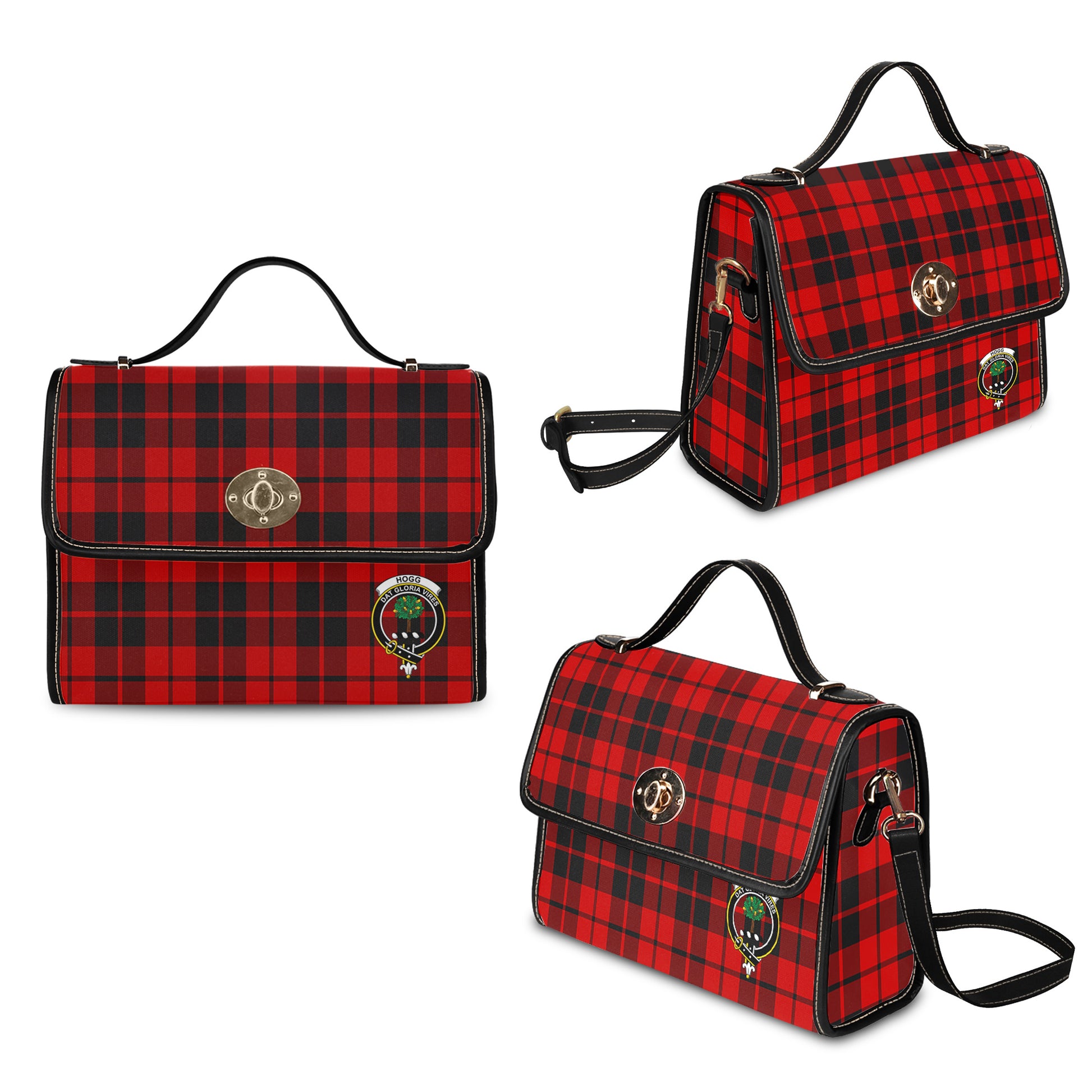 hogg-tartan-leather-strap-waterproof-canvas-bag-with-family-crest