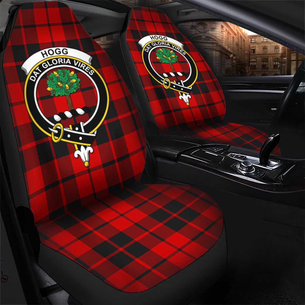 Hogg Tartan Car Seat Cover with Family Crest - Tartanvibesclothing