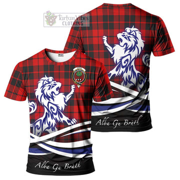 Hogg Tartan Cotton T-shirt with Alba Gu Brath Regal Lion Emblem