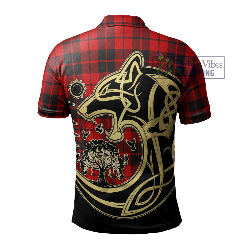 Hogg Tartan Polo Shirt with Family Crest Celtic Wolf Style - Tartanvibesclothing Shop