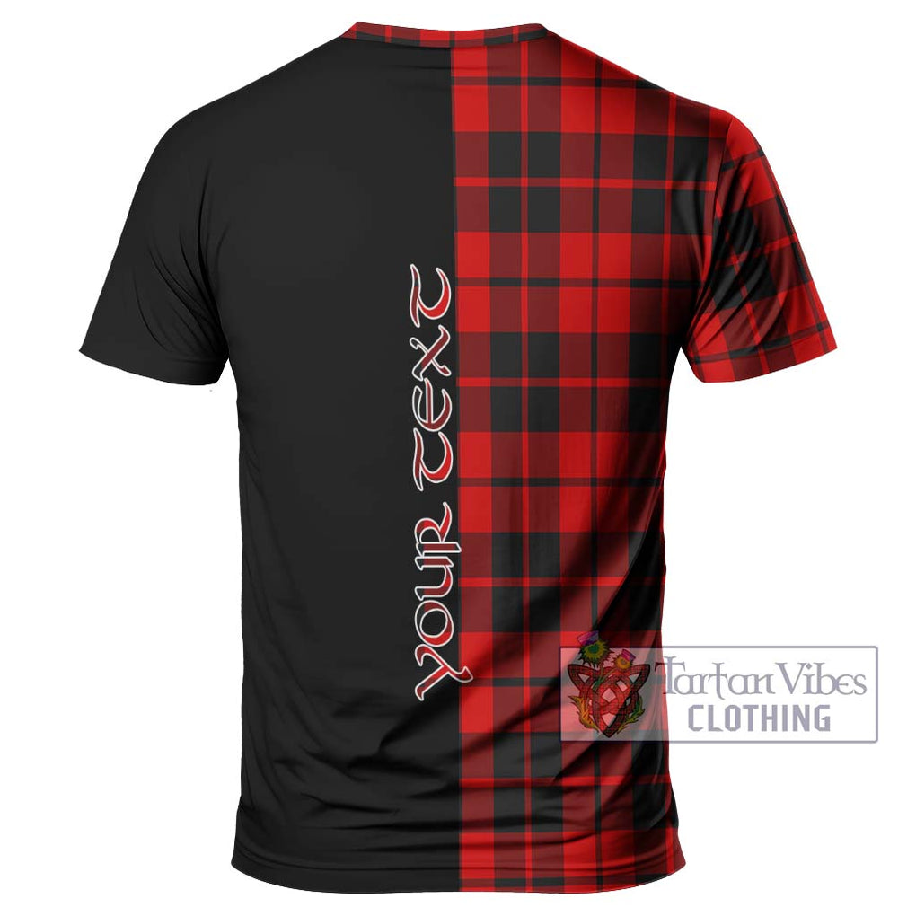 Hogg Tartan T-Shirt with Family Crest and Half Of Me Style - Tartanvibesclothing Shop