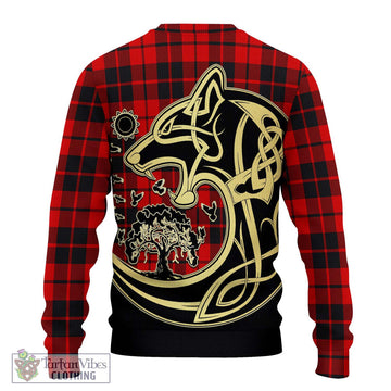 Hogg Tartan Ugly Sweater with Family Crest Celtic Wolf Style