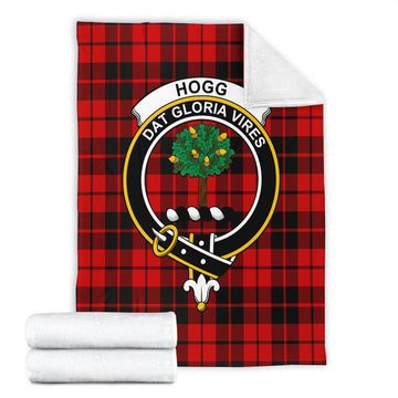 Hogg Tartan Blanket with Family Crest