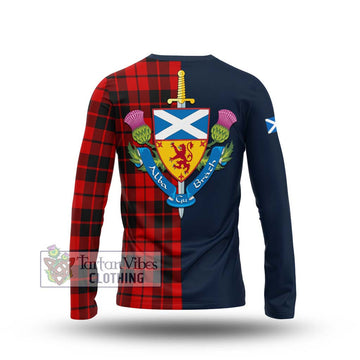 Hogg Tartan Long Sleeve T-Shirt Alba with Scottish Lion Royal Arm Half Style