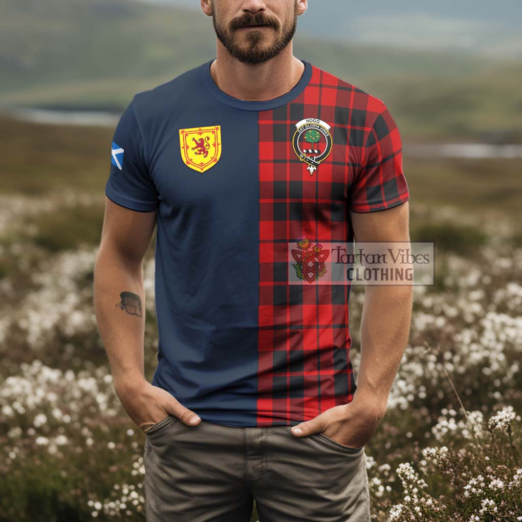 Tartan Vibes Clothing Hogg Tartan T-Shirt Alba with Scottish Lion Royal Arm Half Style