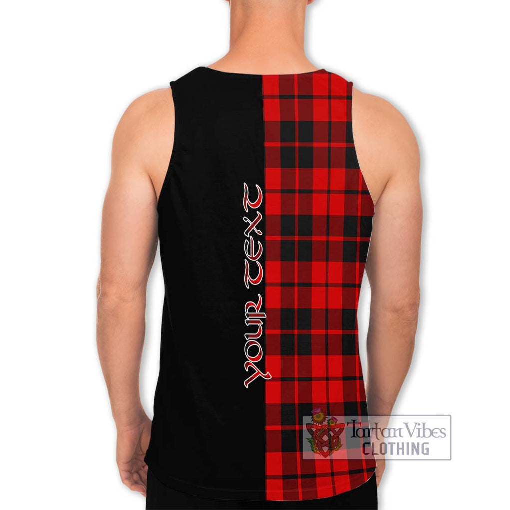 Hogg Tartan Men's Tank Top with Family Crest and Half Of Me Style - Tartanvibesclothing Shop