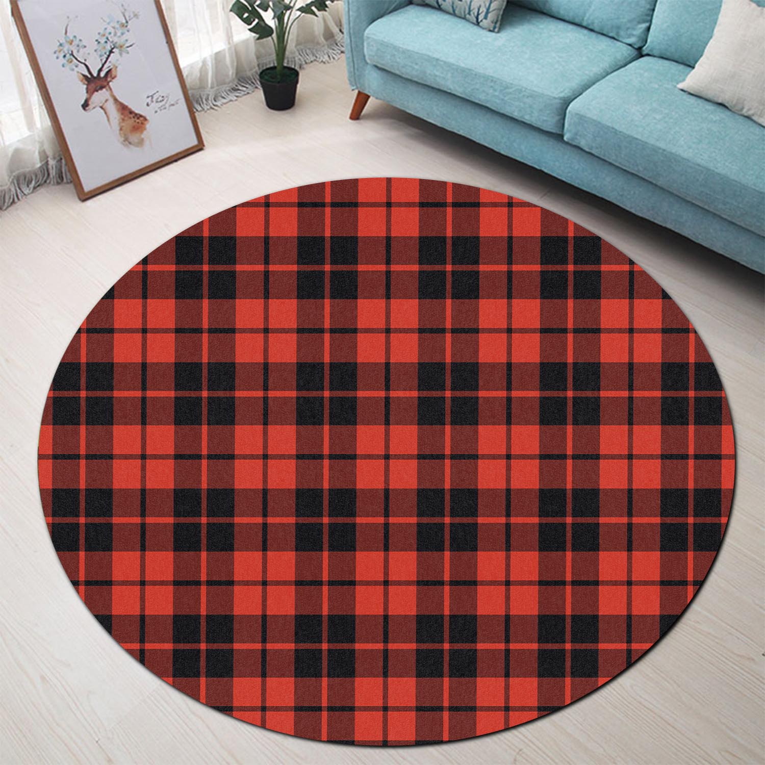 hogg-tartan-round-rug