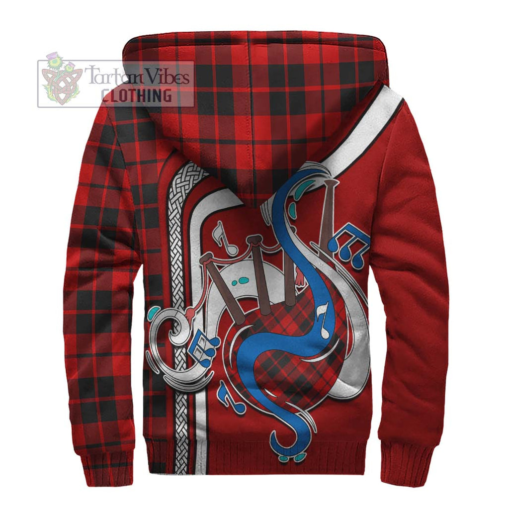 Hogg Tartan Sherpa Hoodie with Epic Bagpipe Style - Tartanvibesclothing Shop