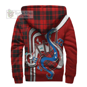 Hogg Tartan Sherpa Hoodie with Epic Bagpipe Style