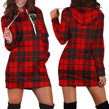 Hogg Tartan Hoodie Dress with Family Crest