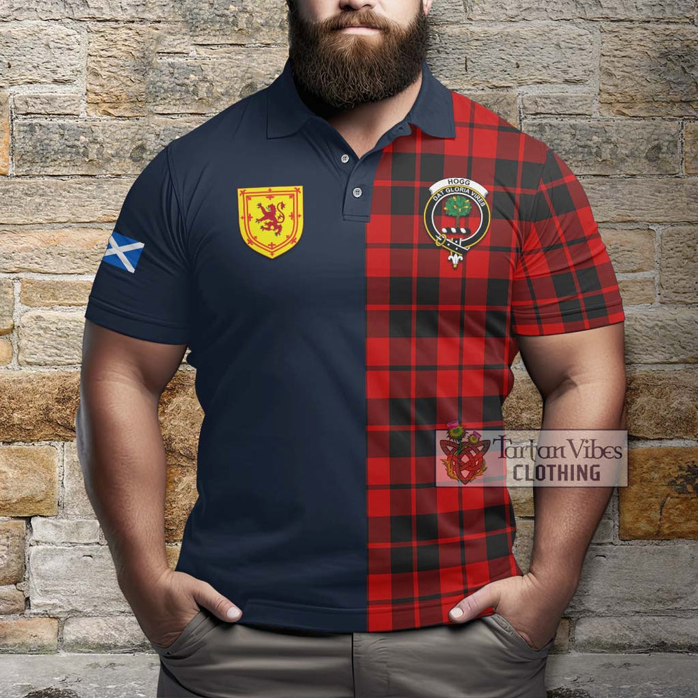 Tartan Vibes Clothing Hogg Tartan Polo Shirt with Scottish Lion Royal Arm Half Style