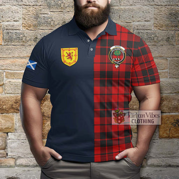 Hogg Tartan Polo Shirt Alba with Scottish Lion Royal Arm Half Style