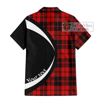 Hogg Tartan Short Sleeve Button Up with Family Crest Circle Style