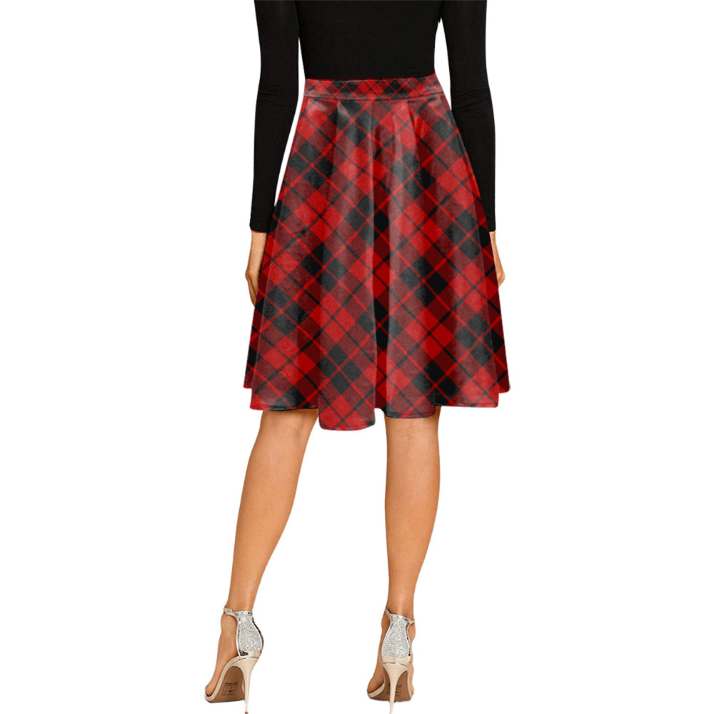 Hogg Tartan Melete Pleated Midi Skirt Cross Style - Tartan Vibes Clothing