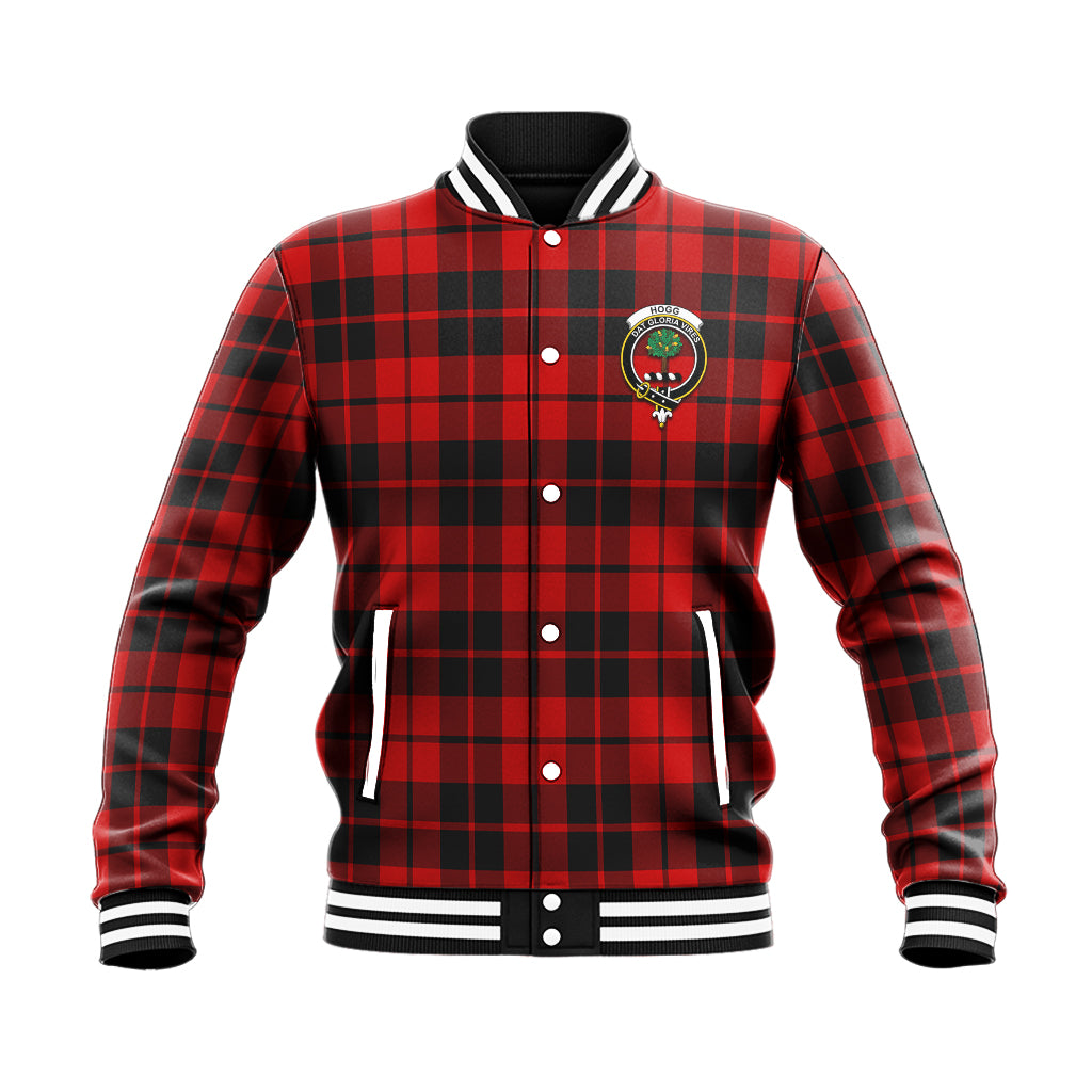 Hogg Tartan Baseball Jacket with Family Crest - Tartan Vibes Clothing