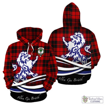 Hogg Tartan Hoodie with Alba Gu Brath Regal Lion Emblem