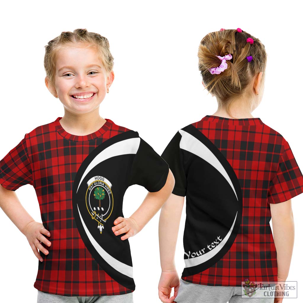 Hogg Tartan Kid T-Shirt with Family Crest Circle Style - Tartan Vibes Clothing