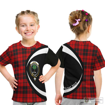 Hogg Tartan Kid T-Shirt with Family Crest Circle Style