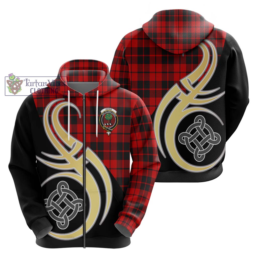 Hogg Tartan Hoodie with Family Crest and Celtic Symbol Style - Tartan Vibes Clothing