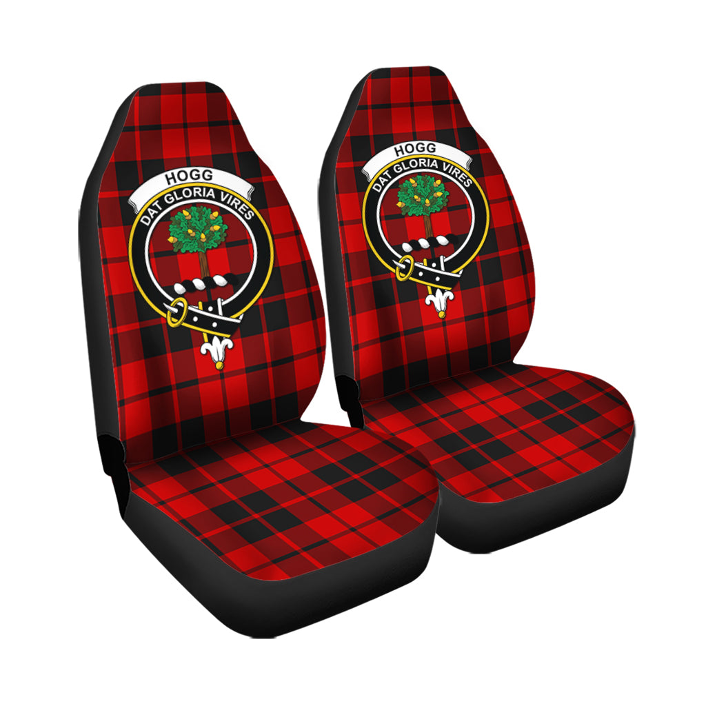 Hogg Tartan Car Seat Cover with Family Crest - Tartanvibesclothing