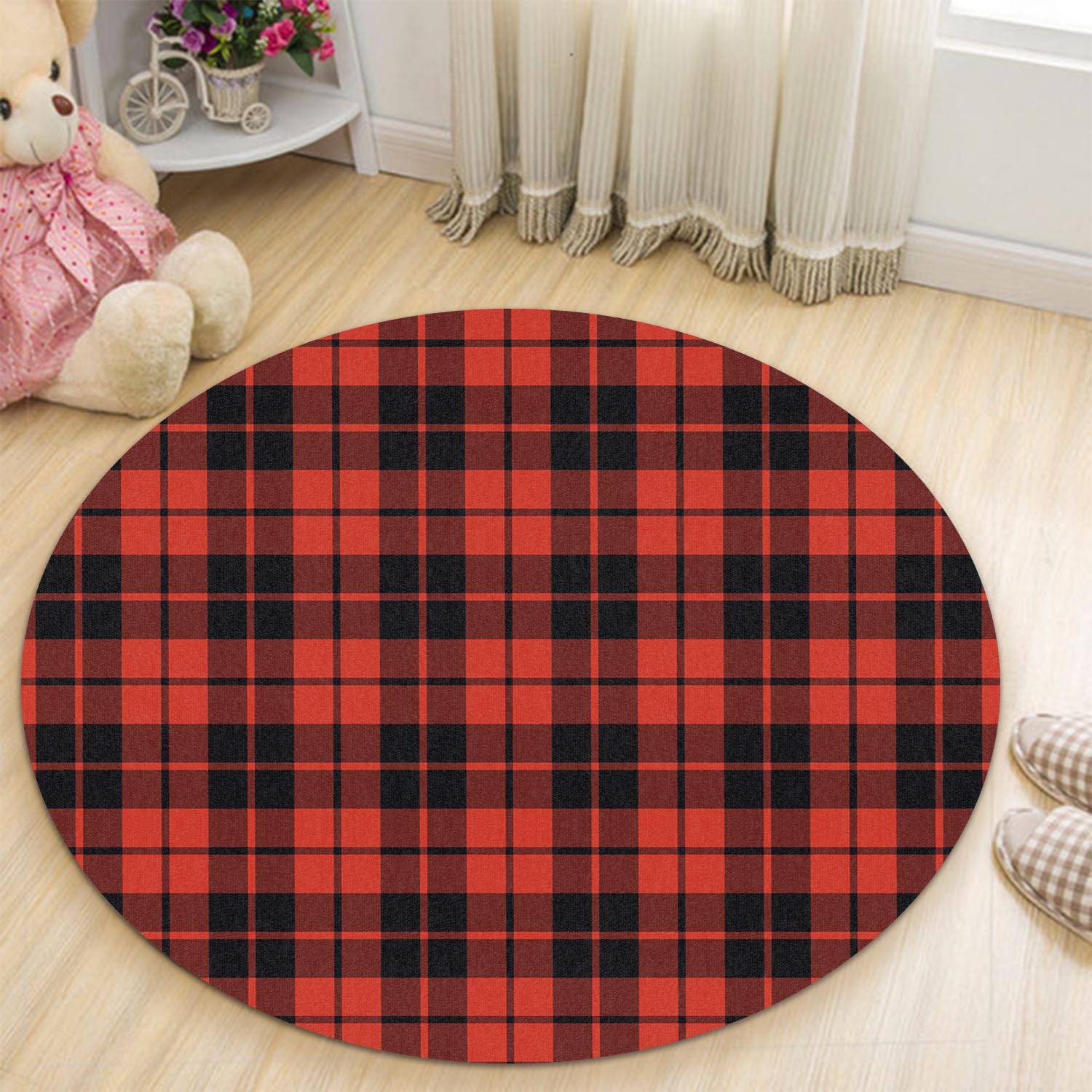 hogg-tartan-round-rug