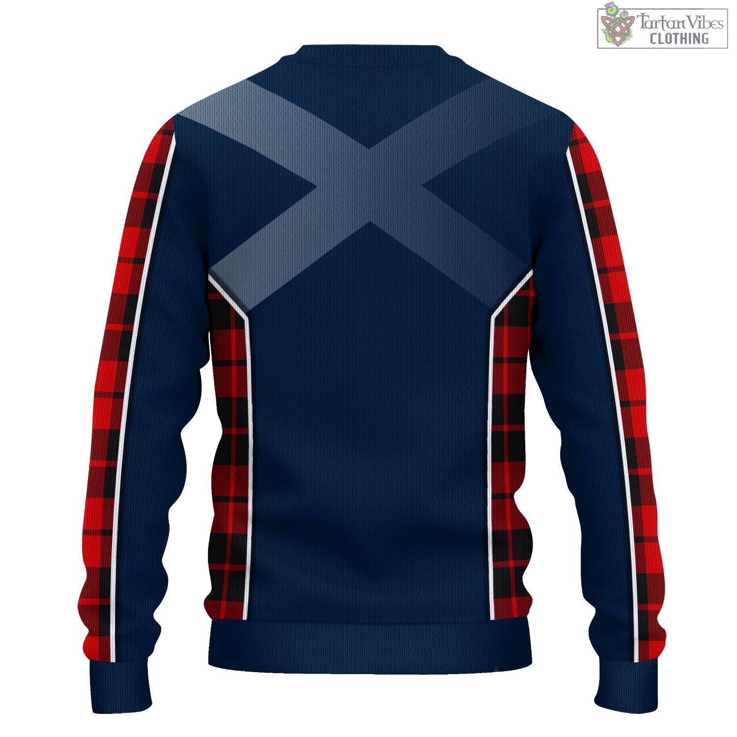 Tartan Vibes Clothing Hogg Tartan Knitted Sweatshirt with Family Crest and Scottish Thistle Vibes Sport Style