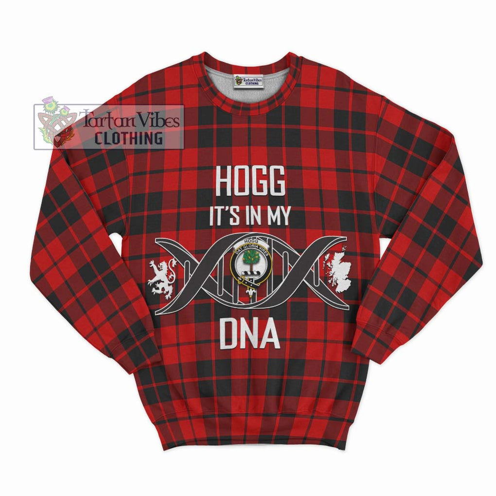 Hogg Tartan Sweatshirt with Family Crest DNA In Me Style - Tartanvibesclothing Shop