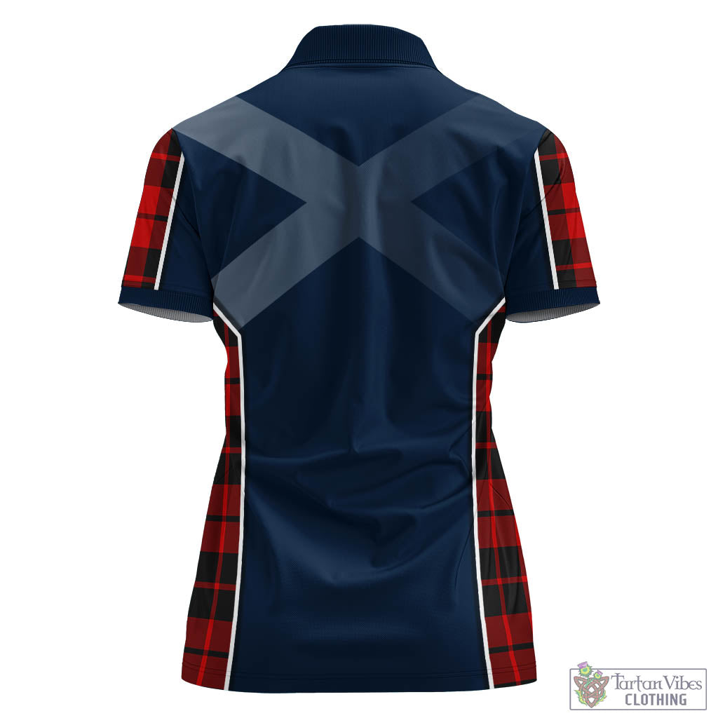 Tartan Vibes Clothing Hogg Tartan Women's Polo Shirt with Family Crest and Scottish Thistle Vibes Sport Style