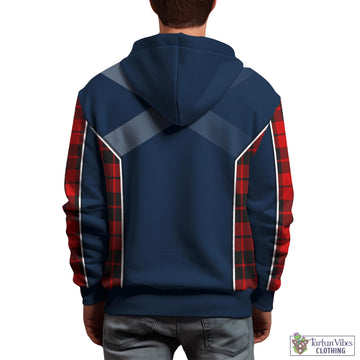 Hogg Tartan Hoodie with Family Crest and Lion Rampant Vibes Sport Style