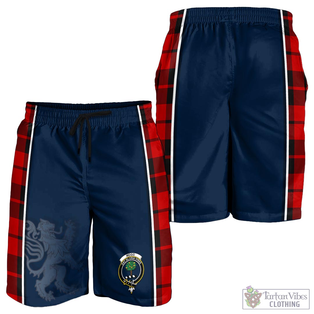 Tartan Vibes Clothing Hogg Tartan Men's Shorts with Family Crest and Lion Rampant Vibes Sport Style