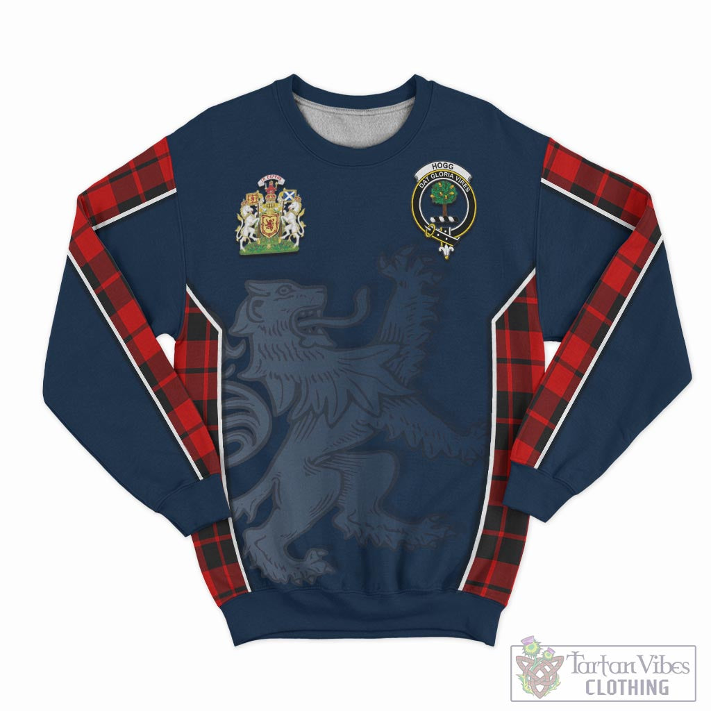 Tartan Vibes Clothing Hogg Tartan Sweater with Family Crest and Lion Rampant Vibes Sport Style