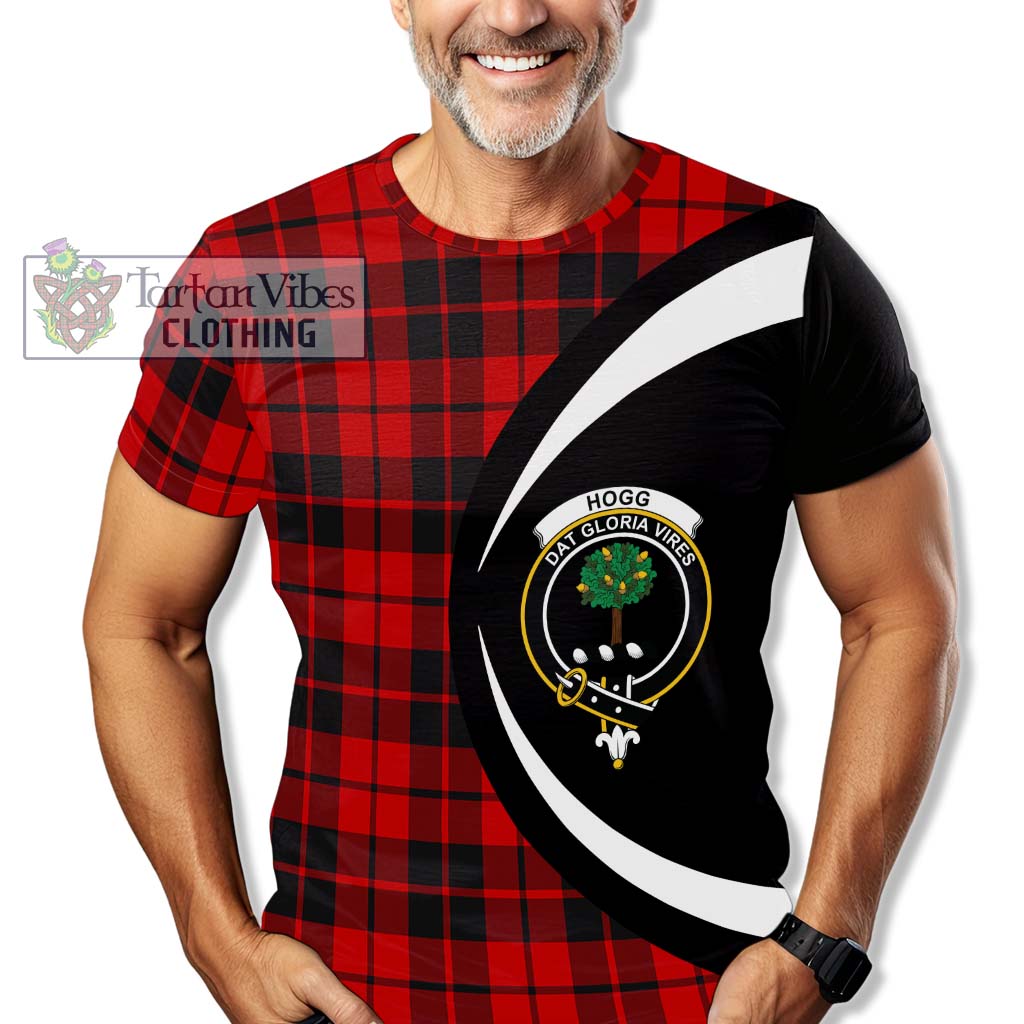 Tartan Vibes Clothing Hogg Tartan T-Shirt with Family Crest Circle Style