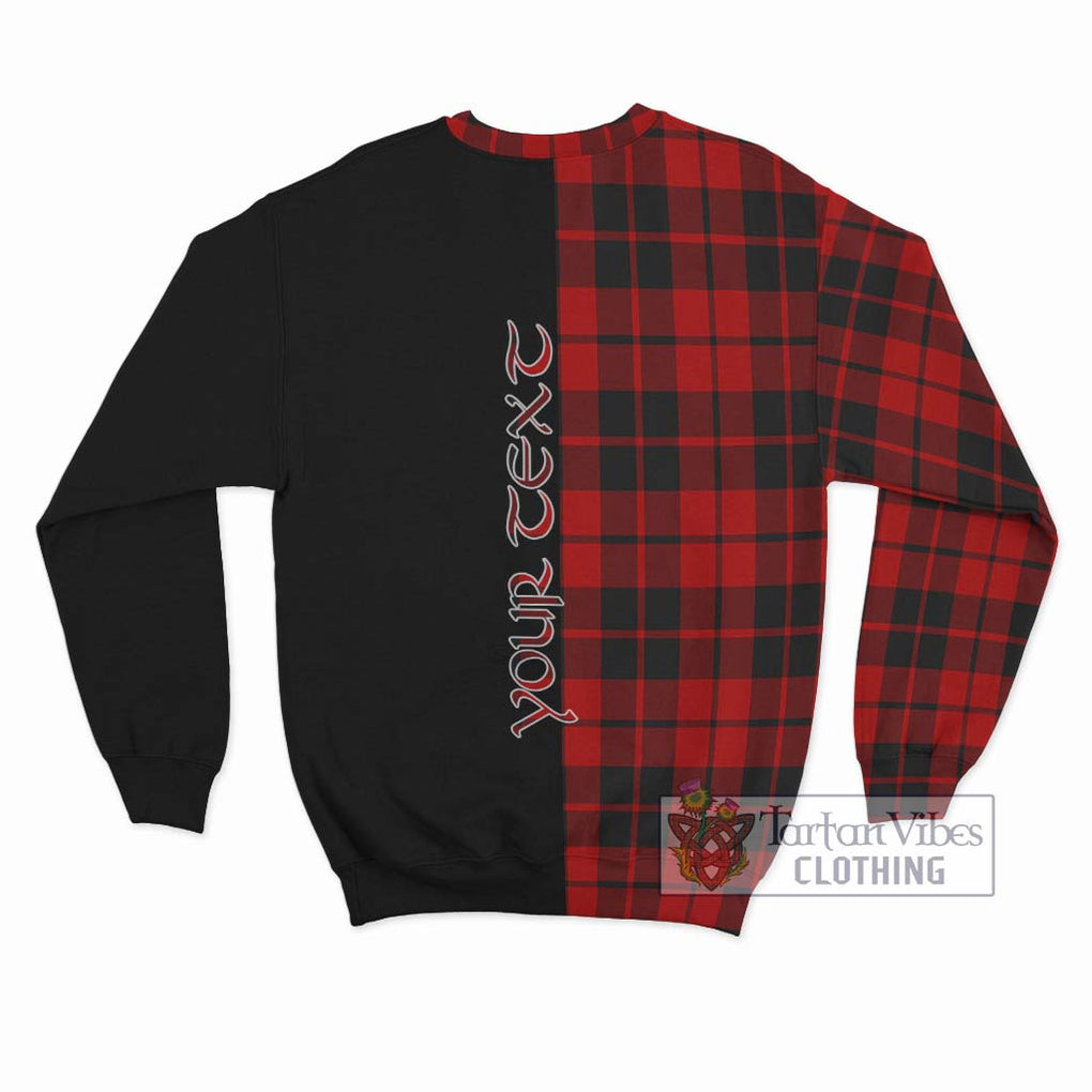 Hogg Tartan Sweatshirt with Family Crest and Half Of Me Style - Tartanvibesclothing Shop