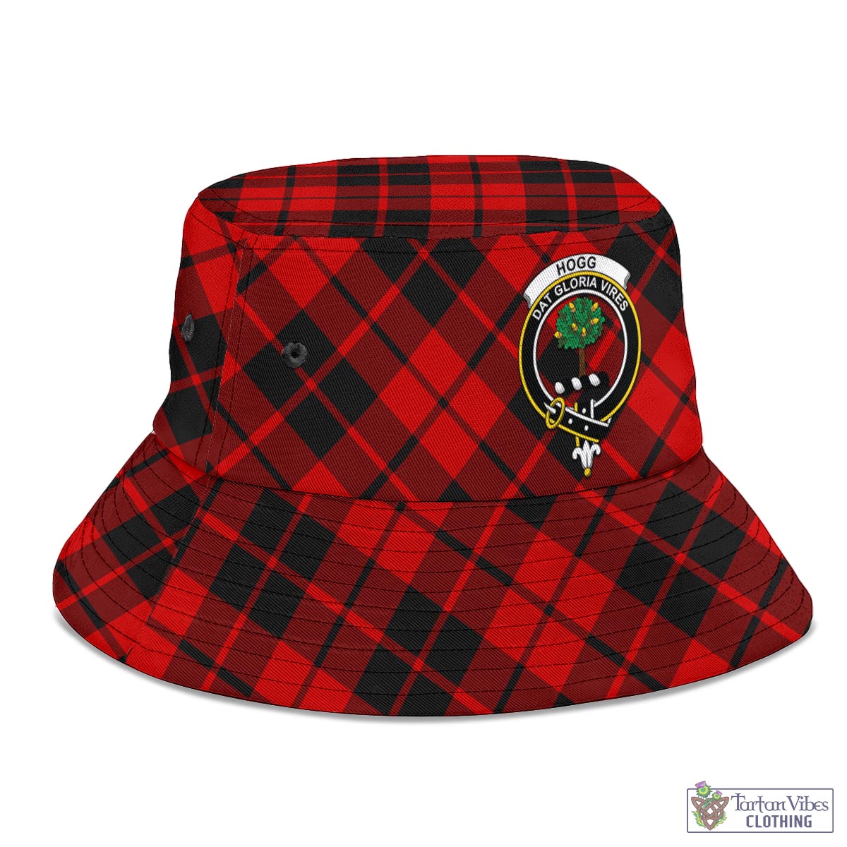 Tartan Vibes Clothing Hogg Tartan Bucket Hat with Family Crest