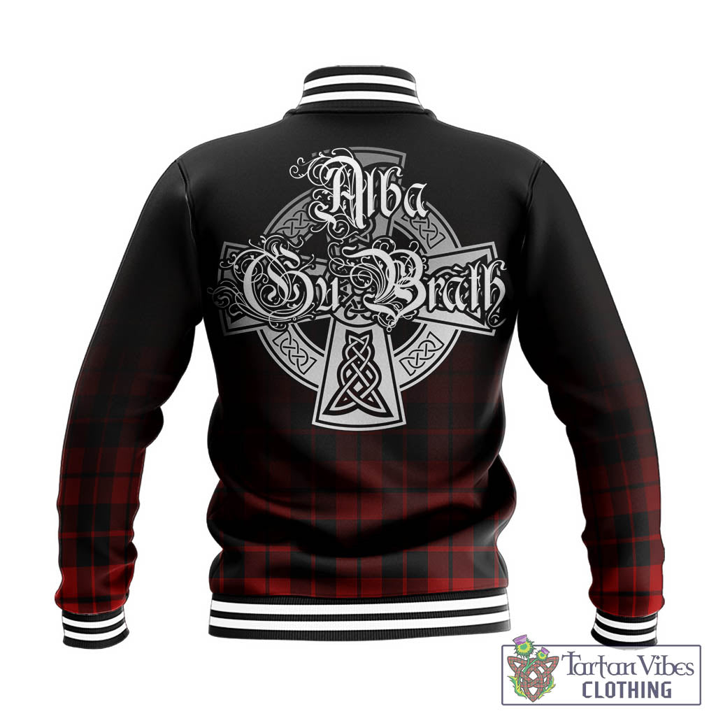 Tartan Vibes Clothing Hogg Tartan Baseball Jacket Featuring Alba Gu Brath Family Crest Celtic Inspired