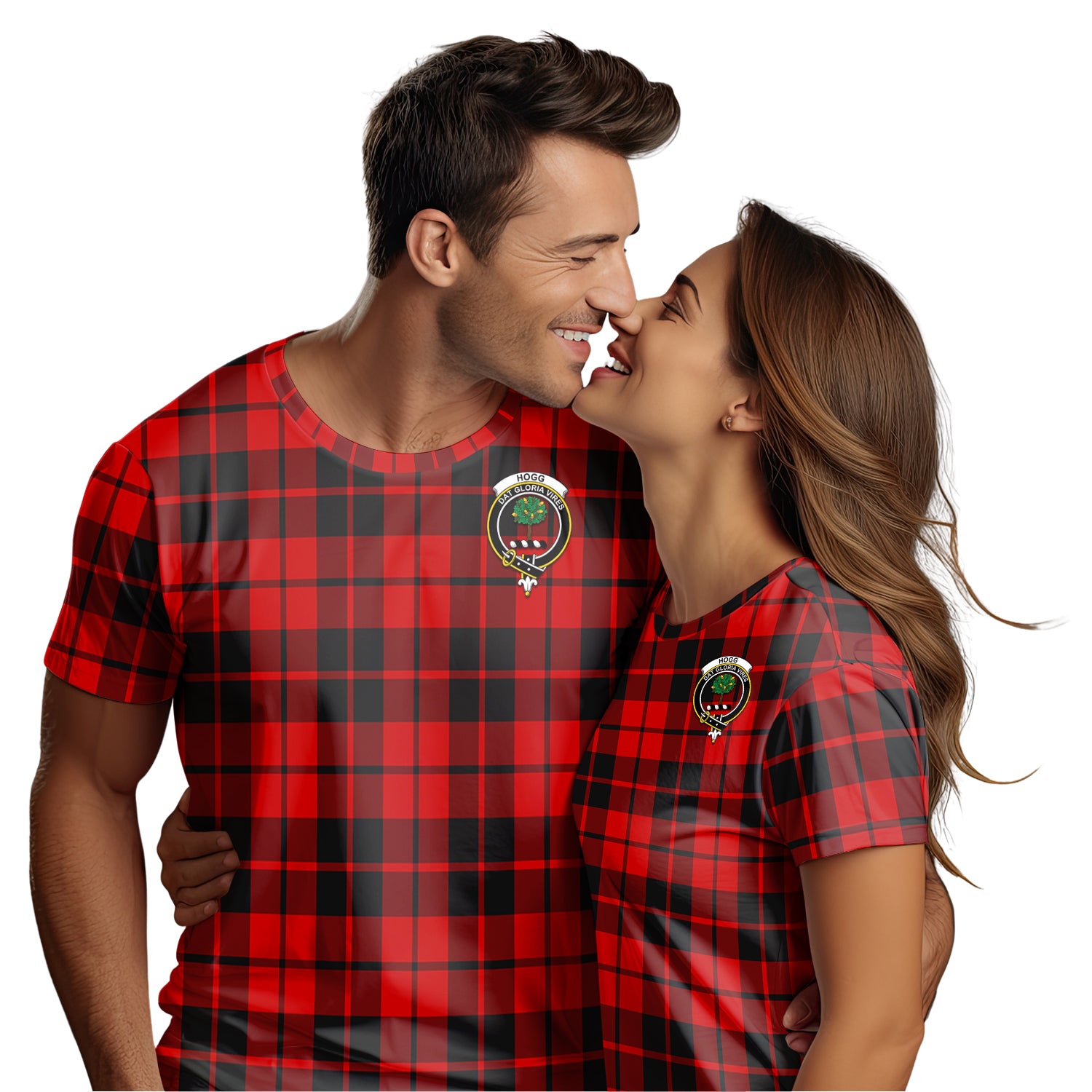 Hogg Tartan T-Shirt with Family Crest - Tartan Vibes Clothing