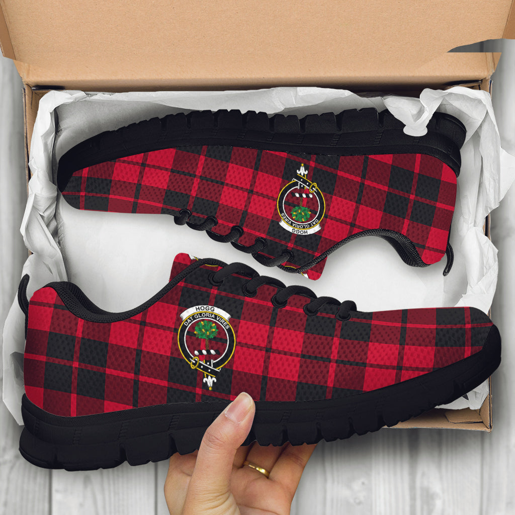 Hogg Tartan Sneakers with Family Crest - Tartan Vibes Clothing