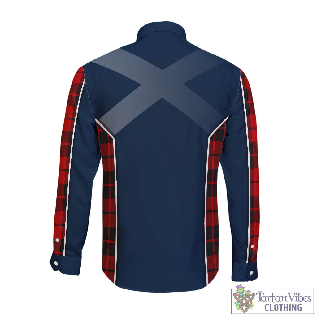 Tartan Vibes Clothing Hogg Tartan Long Sleeve Button Up Shirt with Family Crest and Lion Rampant Vibes Sport Style