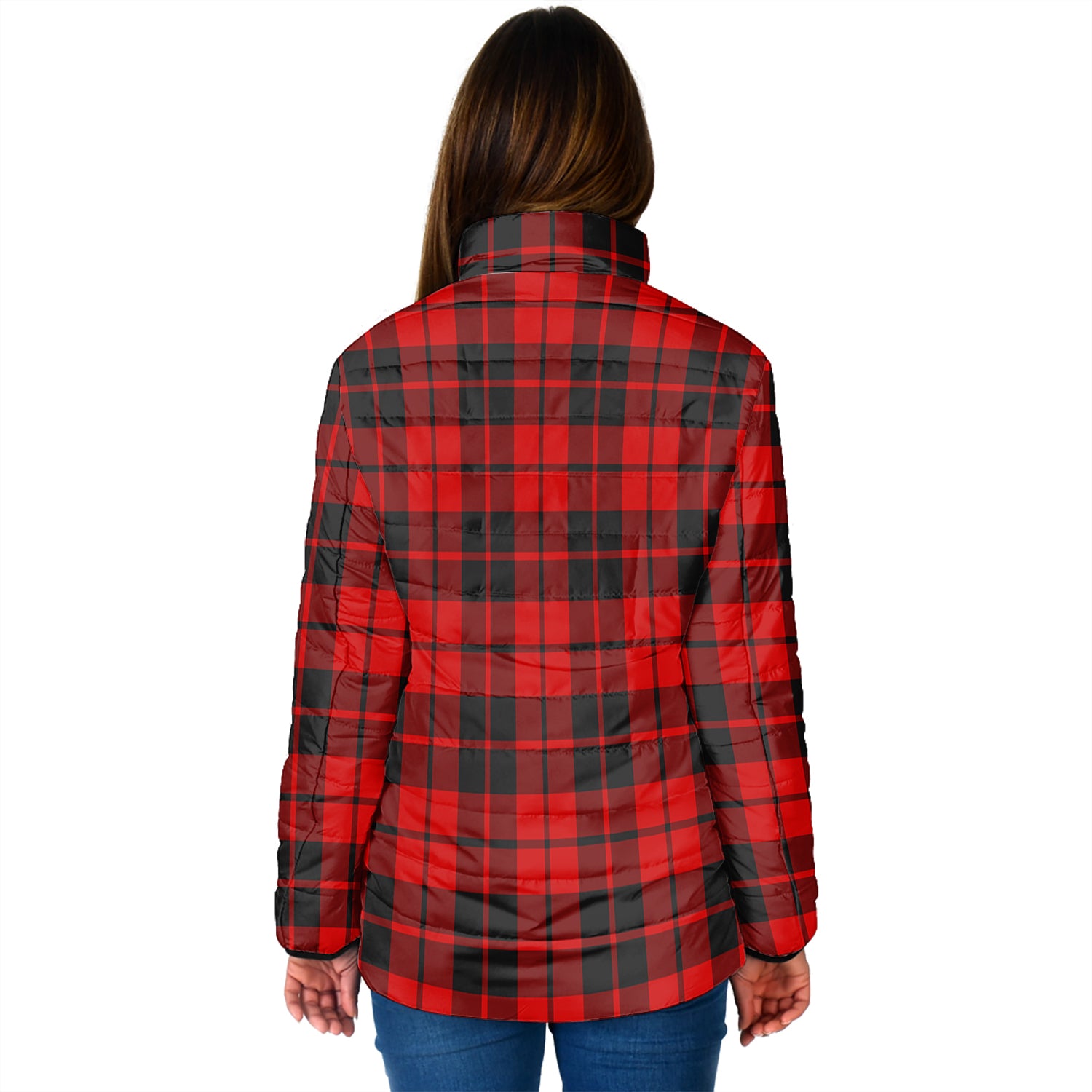 Hogg Tartan Padded Jacket with Family Crest - Tartan Vibes Clothing