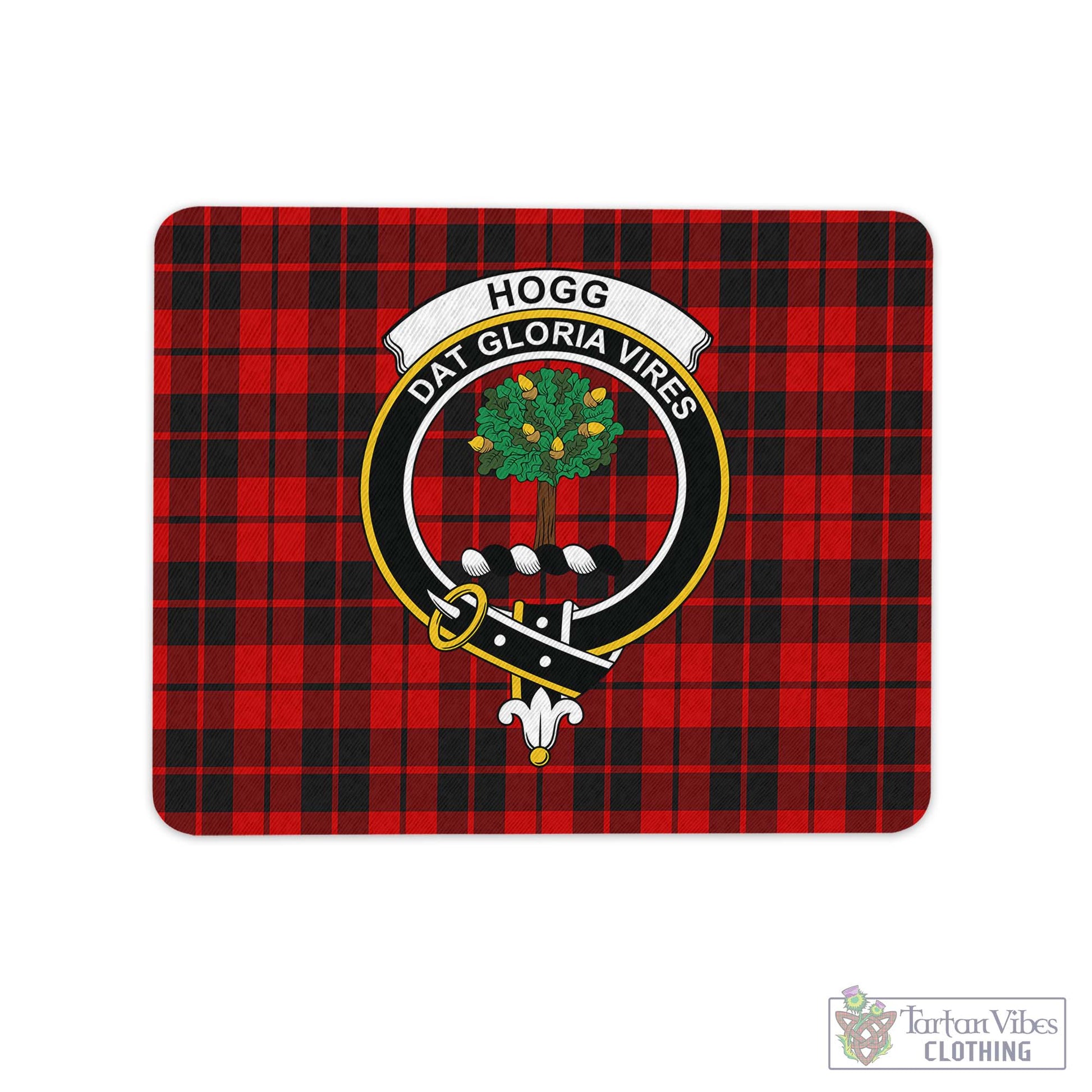 Tartan Vibes Clothing Hogg Tartan Mouse Pad with Family Crest