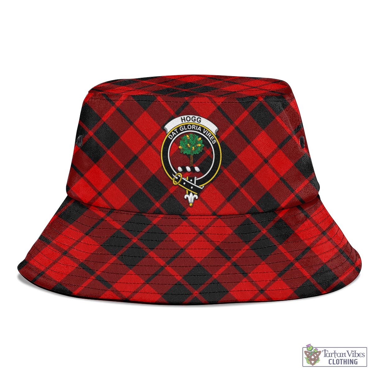 Tartan Vibes Clothing Hogg Tartan Bucket Hat with Family Crest