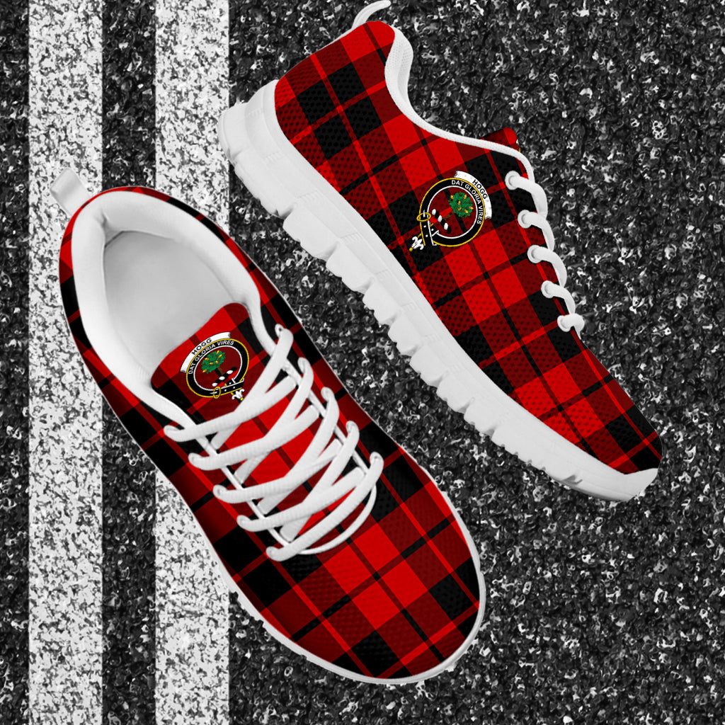 Hogg Tartan Sneakers with Family Crest - Tartan Vibes Clothing